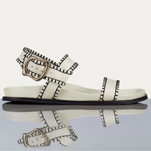 FRAME Le Marcel Sandal Off White Women’s size EU 39 US 8.5 Beach Vacation Boho